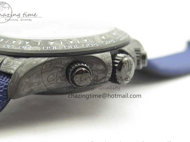 1222 Daytona DIW Carbon OMF Best Edition Blue Paint Dial on Deep Blue Nylon Strap A Tailored 2842